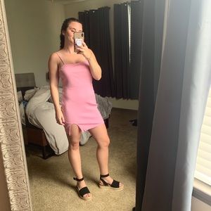 Pink mini dress